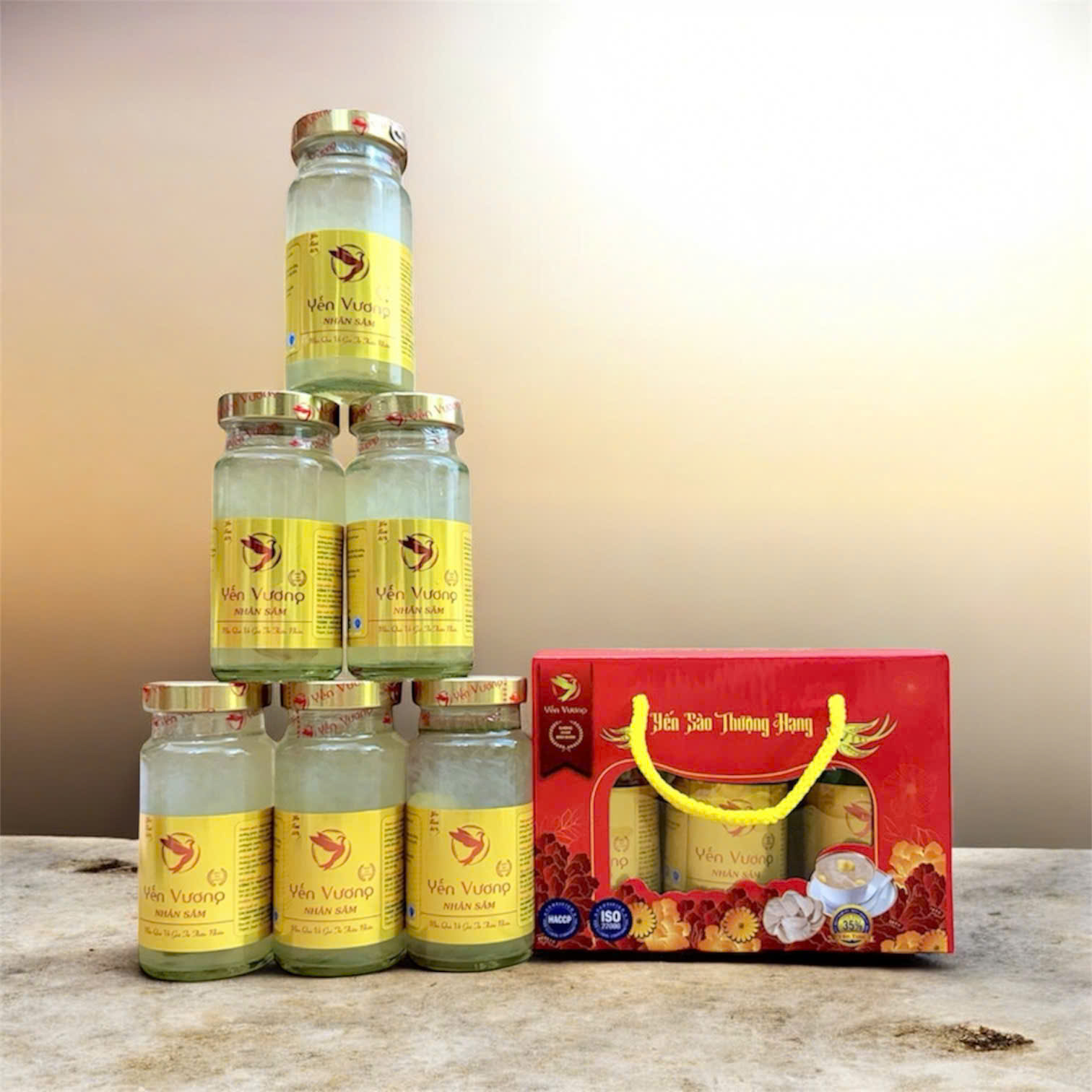 Lốc 6 hũ yến Vương 140ml Nhân Sâm